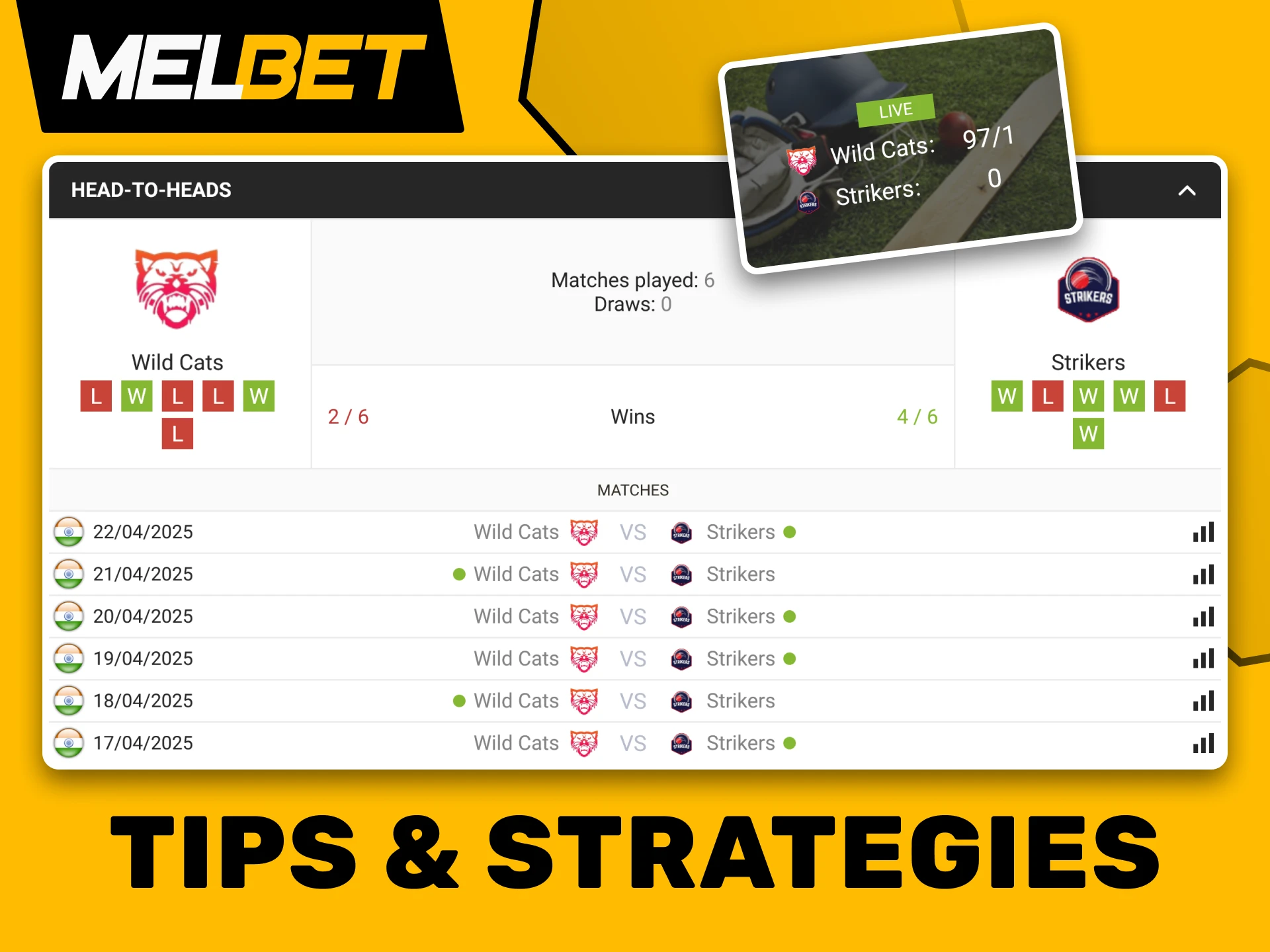 Enhance your cricket betting strategy with Melbet.