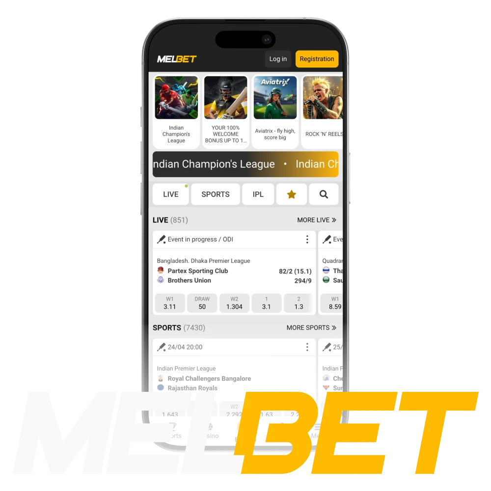 Download Melbet official app for Android and iOS.