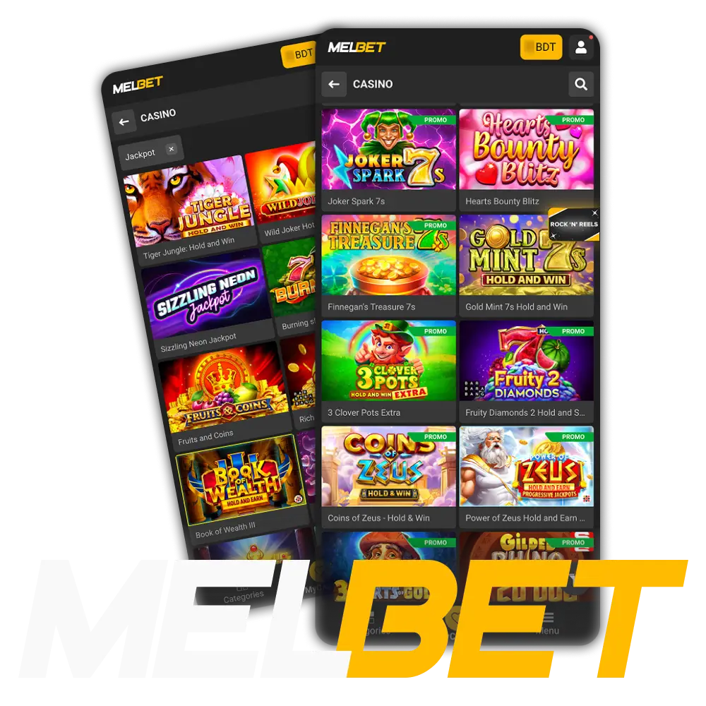 Melbet offers to play various categories of jackpot games.